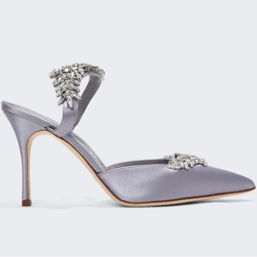 Manolo Blahnik Lurum Mules Purple Size 40